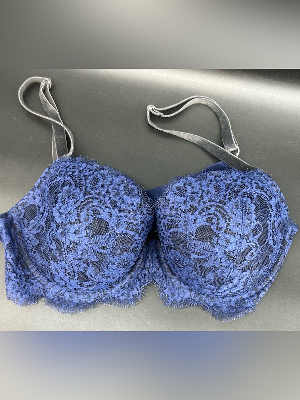Victoria's Secret Dream Angels‎ Bra 34D Blue Lace Demi Lined Underwire